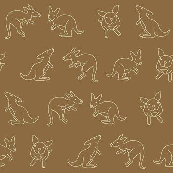 contorno canguro saltar sin costura modelo antecedentes para impresión tela superficie Moda envase vector