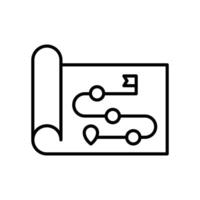 Success roadmap icon with roll of paper vector