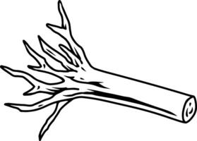 Cartoon Tree Root or Branch vector