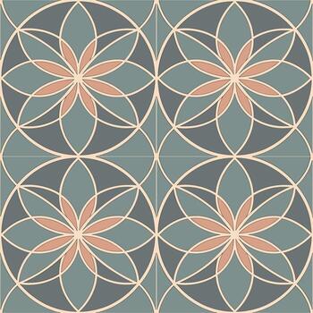 enclavamiento círculos y hexágono sin costura geométrico modelo vector