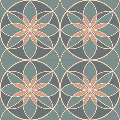 Interlocking Circles and Hexagon Seamless Geometric Pattern