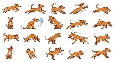 Dynamic Doggy Delights An Exploration Of Canine Energy and Animated Motion Illustrations vector