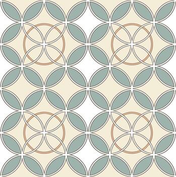 moderno enclavamiento círculos y hexágono sin costura geométrico modelo vector