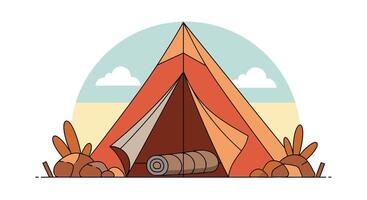 An Outdoorsy Journey Awaits A Descriptive Exploration Of A Cozy Campsite In Nature vector