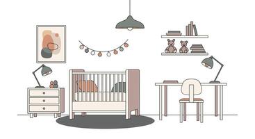Warm and Inviting Nursery Design for a Peaceful and Happy First Year vector