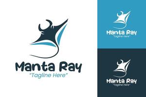Creative and Minimalist Manta Ray Logo for Brand Identity and Logos vector