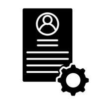 Document settings icon, filled flat sign, solid pictogram isolated on white. vector