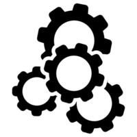 gear machine settings with check mark illustration line style icon for apps and websites vector