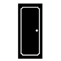 Door web icon. Simple illustration of door icon for web design isolated on white background vector