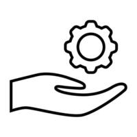 Service icon. Flat black symbol. Pictogram is isolated on a white background. Designed for web and software interfaces. vector