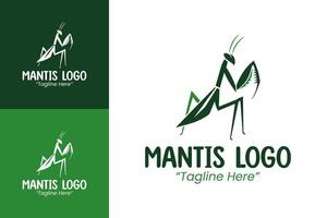 Customizable Mantis Logo in Green and Black for Professional Branding vector
