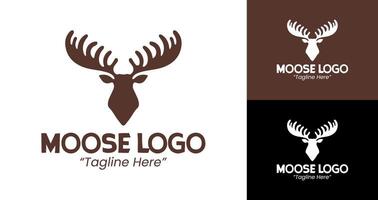 Custom Moose Logo Design for Creative Business Branding in Brown and Black vector