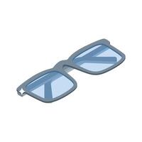 A visually engaging isometric icon of reading glasses folded vector