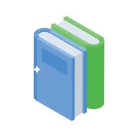 Check out this isometric icon of stacked school books vector