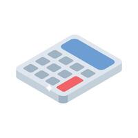 Check out this isometric icon of calculator with display vector