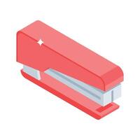 Trendy isometric style icon of paper stapler vector