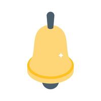 A visually appealing isometric icon of handheld classroom handbell vector