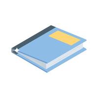 Visually engaging isometric style icon of school book vector