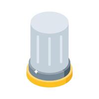 Check out this isometric style icon of decorated school pillar vector