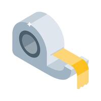 Trendy isometric icon of tape dispenser, easy to edit vector