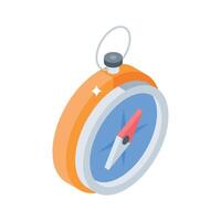 A modern isometric style icon showing orientation tool vector