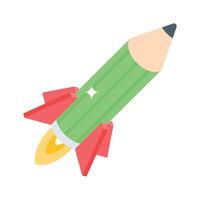 A captivating isometric icon of sharp pencil drawing tool vector