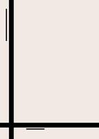 Minimalist abstract background featuring bold black lines forming an incomplete corner frame on a light, neutral backdrop. Ideal for modern presentations, architectural themes, or subtle branding vector
