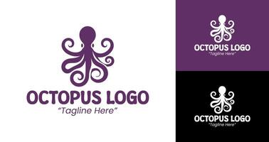Sophisticated Octopus Logo for Modern Business and Digital Branding vector