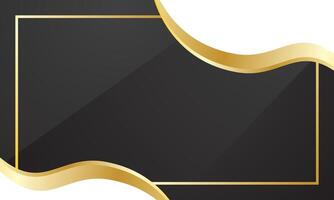 Abstract Black Gold Wave Design Background for Business or Certificate vector