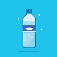 Plastic water bottles, healthy blue drinking water packaged in 380ml PET bottles with standard shape, recyclable and easy to store liquids vector