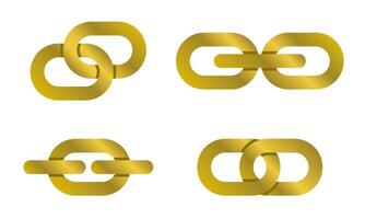 Icon of chains with various types links vector