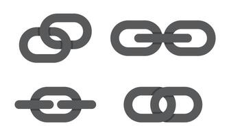 Icon of chains with various types of links vector