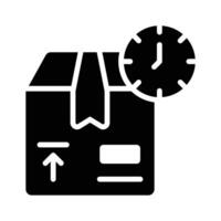 Easy to use glyph style icon of delivery time vector