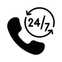 A handy icon of call service designed in glyph style vector