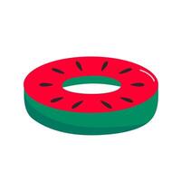 Watermelon pool float in cartoon style vector