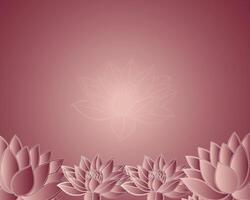 Elegant Lotus Flower Composition with Gradient Background and pink flower background vector