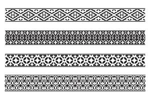 Set of decorative seamless border modular vector