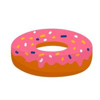 Pink donut pool float with sprinkles illustration vector