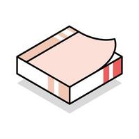 Visually appealing isometric icon showing sticky notes vector
