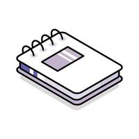 Get a glimpse of this isometric notepad icon vector