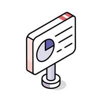 Check out this isometric icon showing lecture board vector