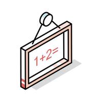 Get this isometric style icon of math equation vector