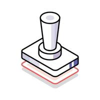 Get this isometric icon of stamp impression tool vector