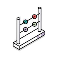Check out this isometric outline icon of abacus vector