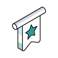A premium isometric icon of reading bookmark vector