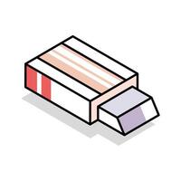 Check out this isometric outline icon of eraser vector