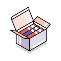 Visually engaging isometric icon showing chalk box vector