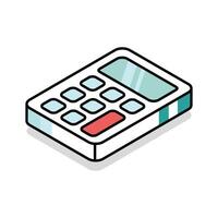 Well designed isometric icon showing digital calculator device vector