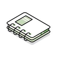 Check out this isometric outline icon of diary vector