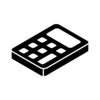 Well designed isometric icon showing digital calculator device. vector